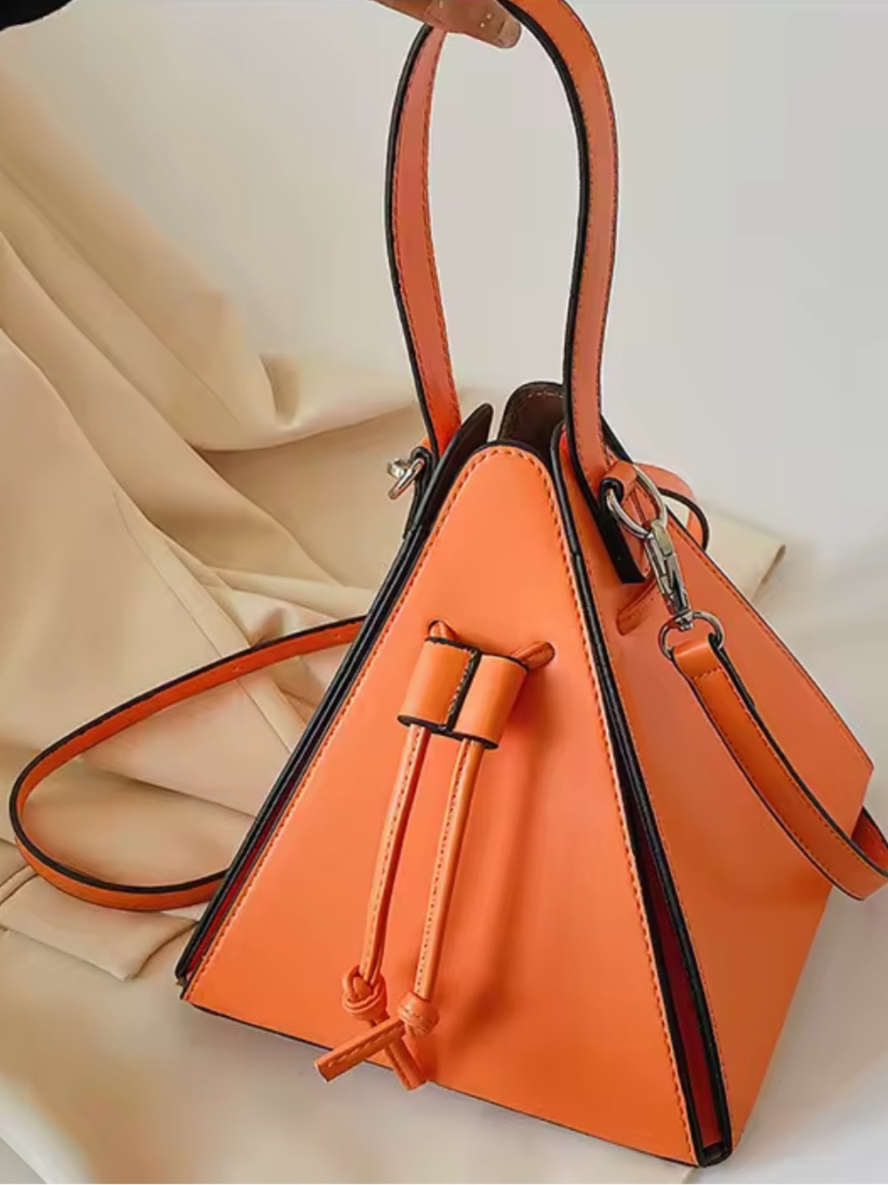 Kohl's Orange Pyramid Crossbody Bag